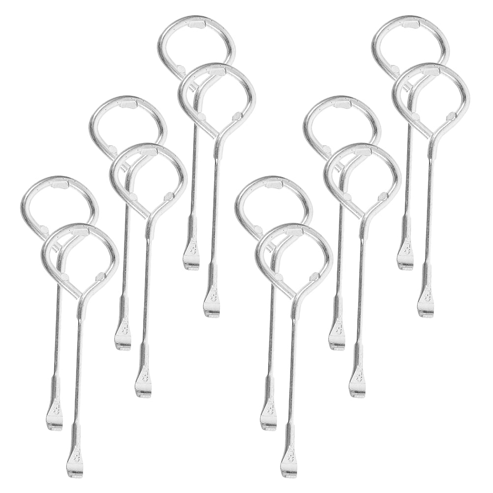 12 PCS Bucket Opener Hand Held Can Heavy Duty Pipe Clamp Home Protector Silver