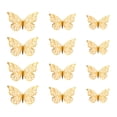 thumbnail image 1 of 12 PCS Butterflys Wall Stickers, Gold Butterflys Decorations, Removable Stickers, Suitable for Birthdays And Party Celebrations, 1 of 6