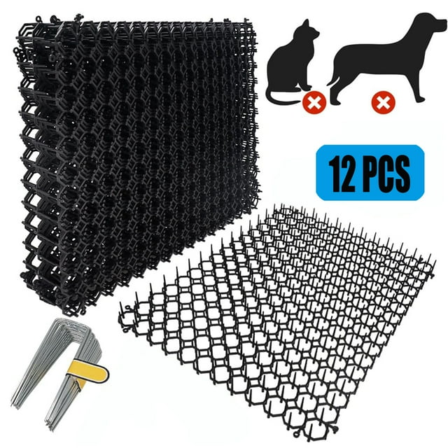 12 PCS Cat Deterrent Indoor Scat Mat for Cats 7.9" x 6" Cat Scat Mat