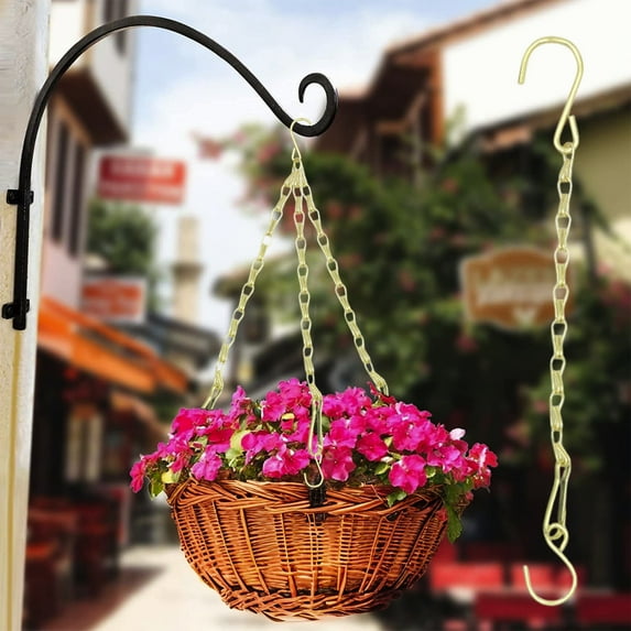 12 PCS Chain for Hanging Plants,Hanging Basket Hooks,11.5'' Hanging Chain,Garden Plant Hangers,Hanging Chains with Hooks for Bird Feeders,Baskets,Planters,Wind Chimes,Lanterns & Decorative Ornaments