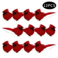 thumbnail image 1 of 12 PCS Christmas Artificial Birds Robin Bird Ornaments Christmas Tree Garden Lawn Wreath Craft Decorations, 1 of 3