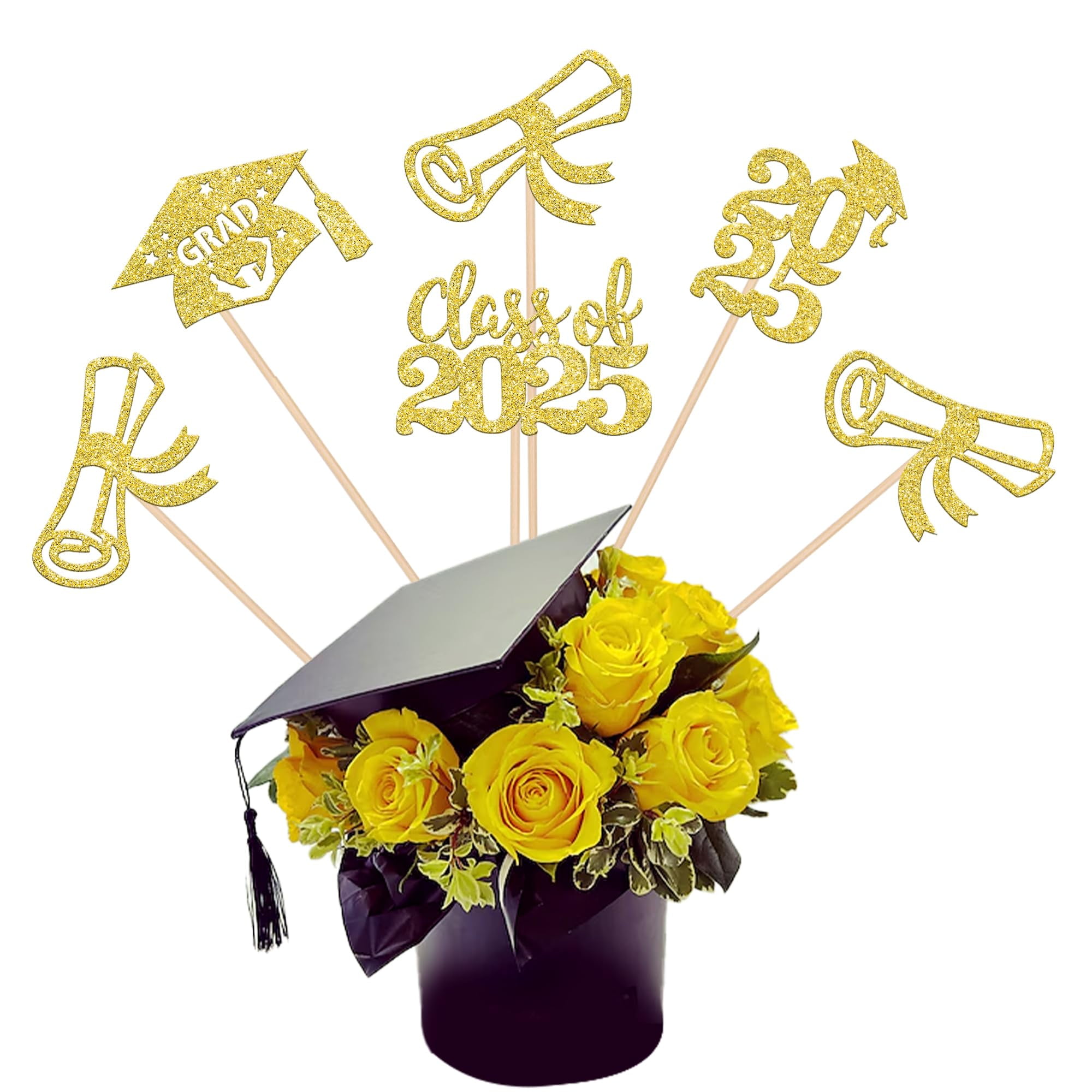 Graduation Procession Stick 12 PCS Class of 2025 Graduation Centerpiece H2FSDSticks Congrats Grad ...