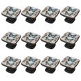 thumbnail image 1 of 12 PCS Colorful Butterfly Drawer Knobs Square Cabinet Handles with Screws Furniture Decorative for Cupboard Furniture Door Closet Desk Dresser, 1 of 5