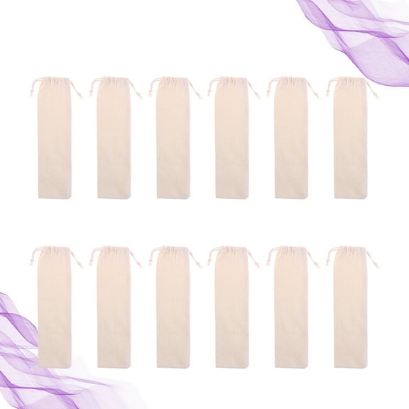 12 PCS Curved and Straight Straw Holder Straws Reusable Wheat Stainless Steel Travel