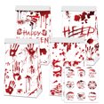 thumbnail image 1 of 12 PCS Cute Halloween Goodie Bags 4 Style Paper Treat Bags for Halloween Party Favor Trick or Treat Gifts Candies Snacks Party Supplies 18 Stickers Included, 1 of 14