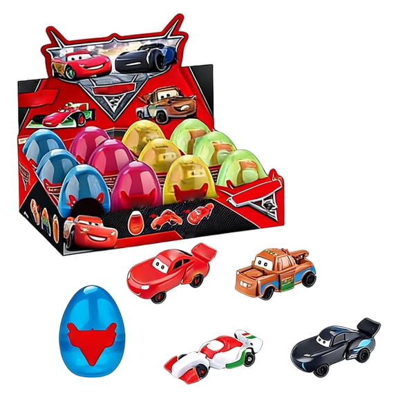 12 PCS Easter Eggs Filled with Die-Cast Car for Boy -  Toys for Easter Egg Hunts, Basket Stuffers, Party Favors, Egg Fillers & Classroom Prizes