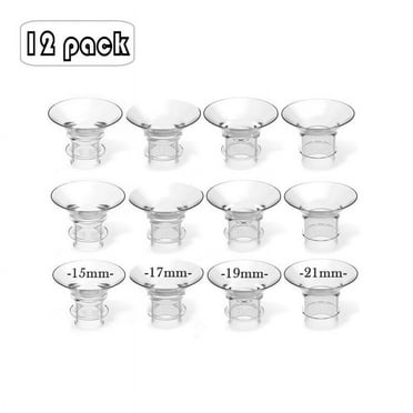 12 PCS Flange Inserts 15/17/19/21mm for Medela,Spectra 24mm Shields/Flanges,Compatible with Momcozy S12 Pro/S9 Pro/S9/S12 Wearable Breast Pump,Reduce Nipple Tunnel Down to 15/17/19/21mm,3PCS Per Size