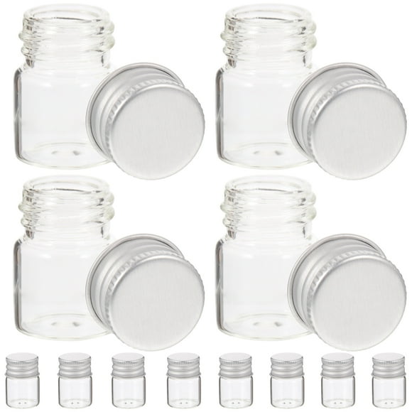 12 PCS Food Grains Container Sample Bottles Jar with Wooden Lid Mason Empty Mini Jars