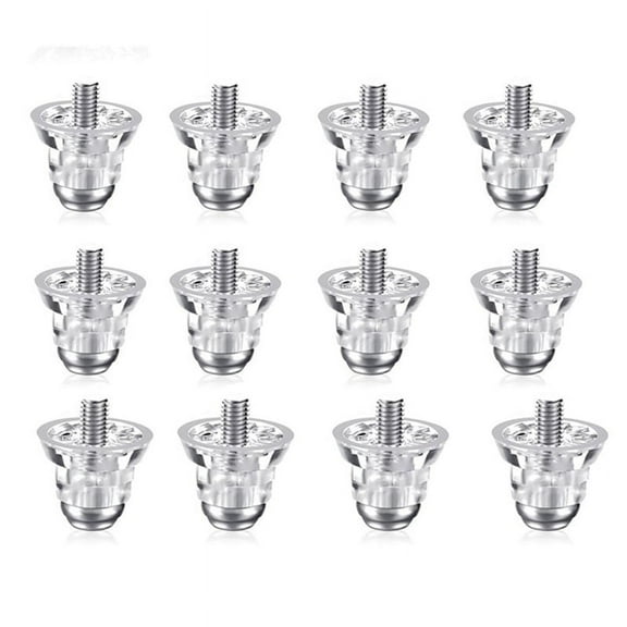 12 PCS Football Boots Studs Sport Equipment Shoes Stud Replace Component Football Cleats,12 x shoe replacement spikes(4x16mm spikes, 8x13mm spikes),Transparent