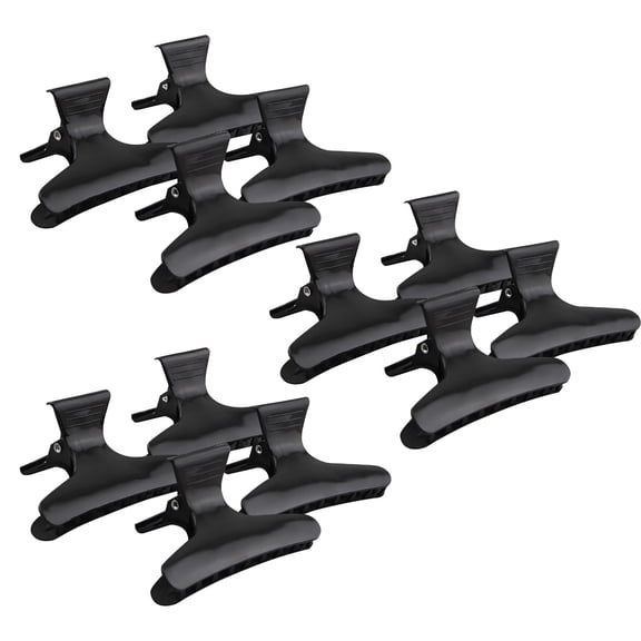 12 PCS Hair Clips for Styling Sectioning,Black Butterfly Hair Clips,Pro Hairdressing Hair Clips for Cutting,Styling,Sectioning,Coloring Hair styling Clips,Butterfly Clips Hair Accessories (Black)