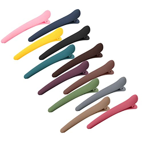 12 PCS Hair Clips for Styling Sectioning,3.1 Inch Matte Alligator No-Crease Duck Billed Hair Barrettes,Hair Styling Accessories for Women Girls