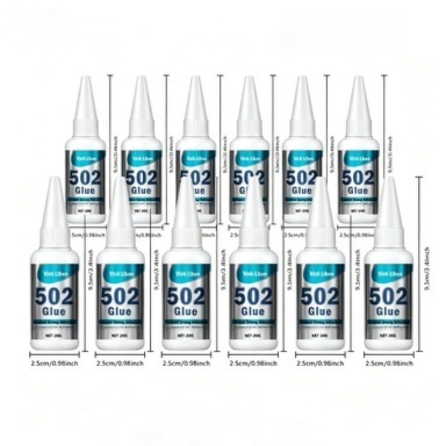 12 PCS Instant Strong Universal Super Adhesive Glue, Transparent Quick Fix Liquid Glue, Heavy Duty Bonding Kit for Household Crafts and Emergency Connection