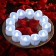 thumbnail image 1 of 12 PCS LED Tealight Candles Battery W/ 100 PCS Decorative Fake Rose Petals, Cool White, 1 of 9