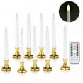 12 PCS LED Window Candles with Remote, Flameless 3D Wick Light, Gold