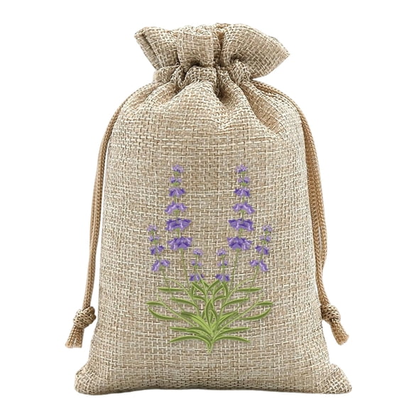 12 PCS Lavender Sachet Bags - Small Empty Drawstring Jute Cotton Linen Pouches for DIY Filling, Wedding Favors, Jewelry, Spices, and Gift Giving