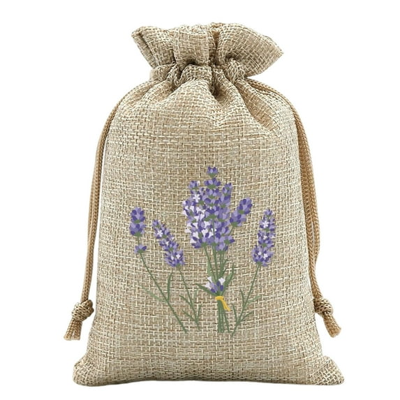 12 PCS Lavender Sachet Bags - Small Empty Drawstring Jute Cotton Linen Pouches for DIY Filling, Wedding Favors, Jewelry, Spices, and Gift Giving