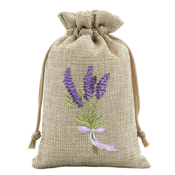 12 PCS Lavender Sachet Bags - Small Empty Drawstring Jute Cotton Linen Pouches for DIY Filling, Wedding Favors, Jewelry, Spices, and Gift Giving