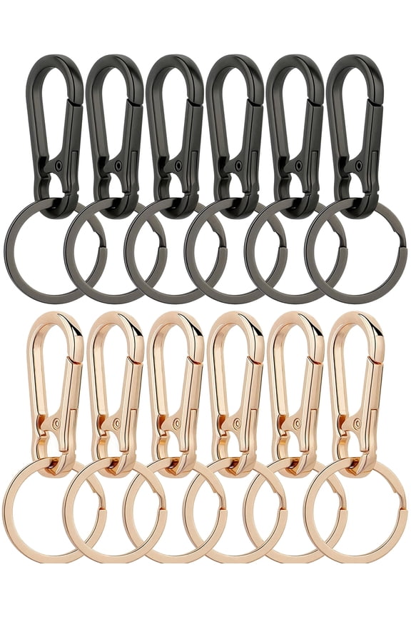 12 PCS Metal Keychains Keyring Key Chain Ring Clip Holder Organizer for Home Car Keys Key Finder Women Men