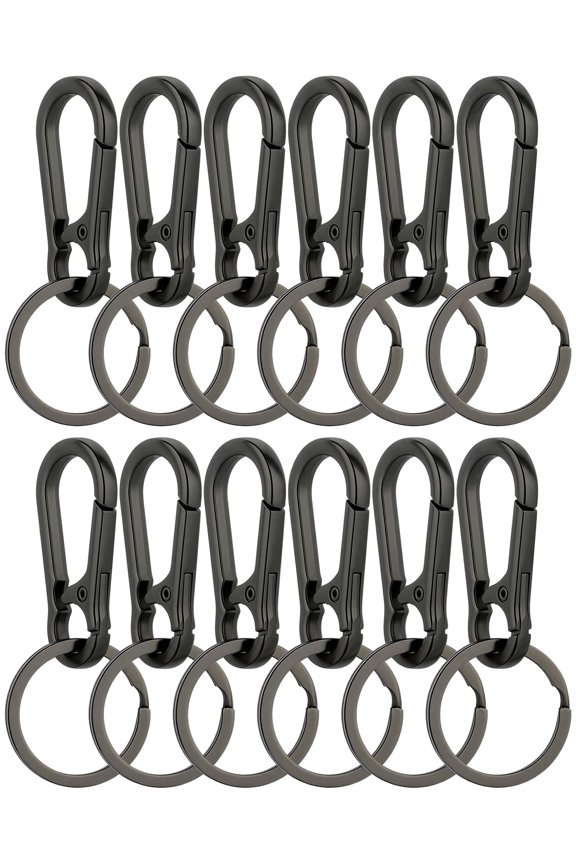 12 PCS Metal Keychains Keyring Key Chain Ring Clip Holder Organizer for Home Car Keys Key Finder Women Men