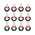 thumbnail image 1 of 12 PCS Mini Wreaths for Cabinets Christmas Wreath Decorations, Christmas Kitchen Cabinet Wreaths with Berry & Red Velvet Bow Ribbon Mini Xmas Hanging Garlands for Window Door Home Decor, 1 of 8
