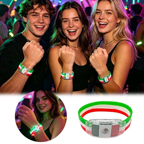 12 PCS Music Control LED Light Up Bracelet, Activated Flashing Control LED Light Up Bracelet for Glow in Dark Party, Rave Concert Wedding Birthday Camping Night Events Favors