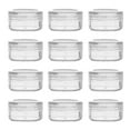 thumbnail image 1 of 12 PCS New Empty Grams Acrylic Clear Round Jars - Containers for Cosmetic, Lotion, Cream, Makeup, Bead, Eye shadow, Rhinestone, Samples(Clear Lid),, 1 of 5