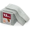 thumbnail image 1 of 12 PCS Non-Scratch Wire Dishcloths - Metal Dish Cloth with Double Layer Multipurpose Steel Wrie Diswashing Rag for Washing Dishes & Stainless Steel, Cleaning Towels Wipes for Kitchen, 1 of 4
