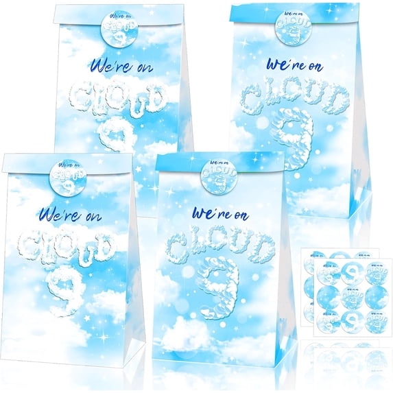 12 PCS On Cloud 9 Party Bags 9th Birthday Party Favor Treat Candy ...