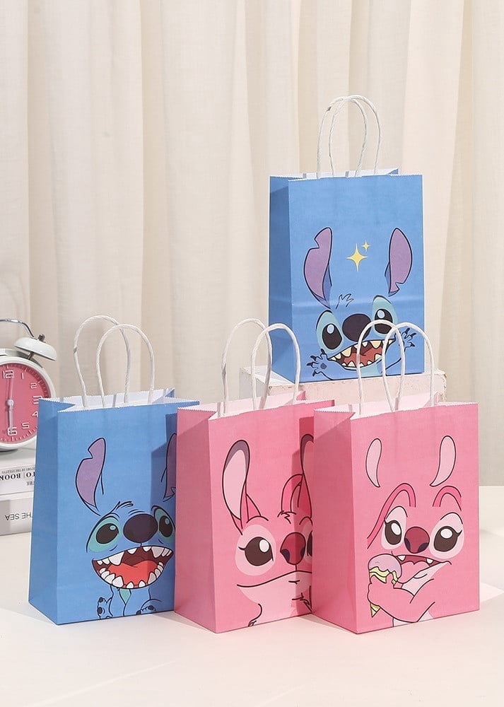 Cartoon Party Gift Bag Set - Includes Goodie Bags, Tracing Paper & Greeting Cards For Birthday Celebrations