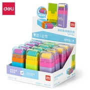 12 PCS Pencil Eraser Cartoon Small Roller Erasers Rubber Stationery Supplies for Office School