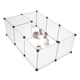 thumbnail image 1 of 12 PCS Pet Playpens, Small Animal Indoor Playpen, DIY Exercise Fence, Playpen Cage, Expanded & Portable Design for Guinea Pigs, Puppy 12 pcs, 1 of 5