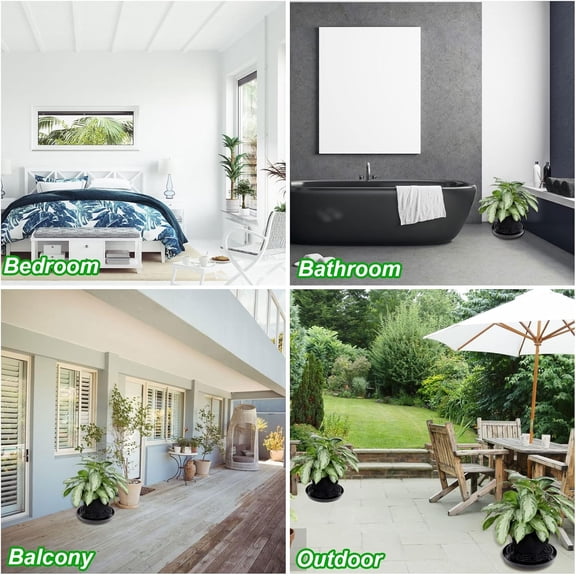 12 PCS Plant Risers for Inside Pots - 12 Inch Plastic Plant Stand Pot Elevator - Plant Lifter Deck Protectors for Pots, flower, Indoor and Outdoor Use$$Garden & Patio