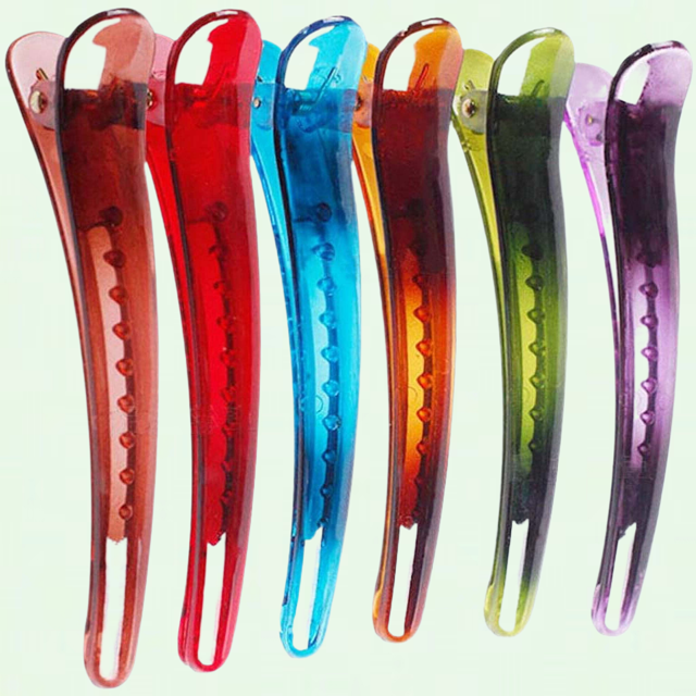 12 PCS Plastic Duck Bill Hair Clips, Candy Color Hair Barrettes for