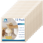 12 PCS Grade 100 Cheesecloth - 20x20 100% Cotton Unbleached for Cooking Baking Cheese Making