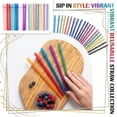 thumbnail image 1 of 12 PCS Reusable Plastic Straws for Tumblers, Hard Plastic Drinking Straws with Stopper Rings, BPA-Free Colorful Smoothie Straws for Party Supplies, 9 Inch A, 1 of 6