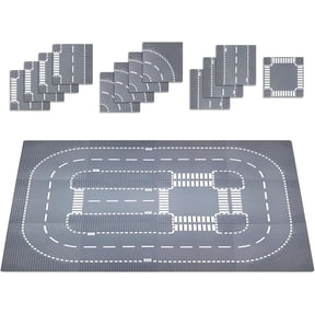 12 PCS Road Base Plate for Building, 10" x 10" Baseplates for City Set, Compatible with All Major Brands