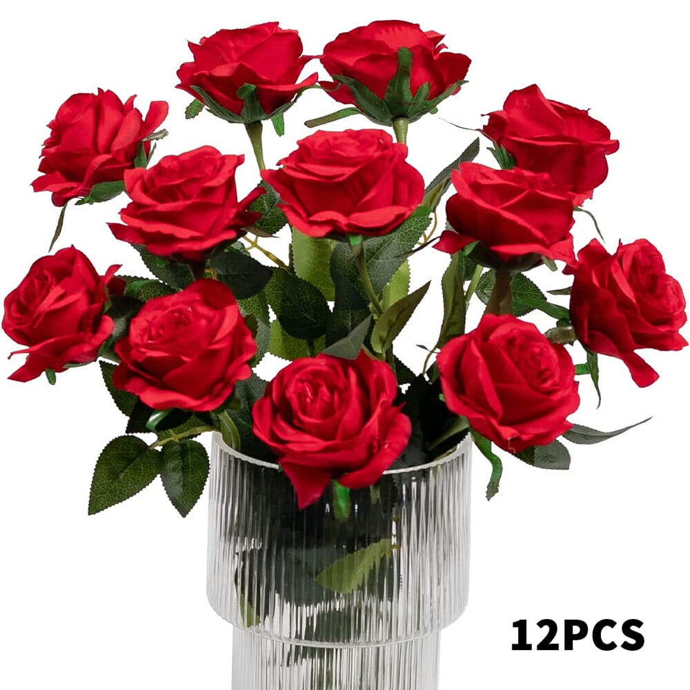 Red flowers fake outlet