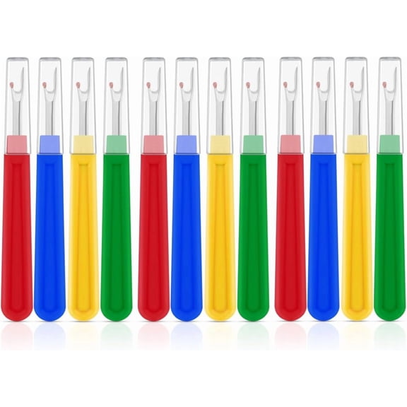 12 PCS Seam Ripper Stitch Remover Tool Sewing Thread Removing Seams Rippers Kit Removing Unwanted Hems and Seams Small Thread Cutter for Crafting Handy Embroidery Removing Tools Scissors Unpicker