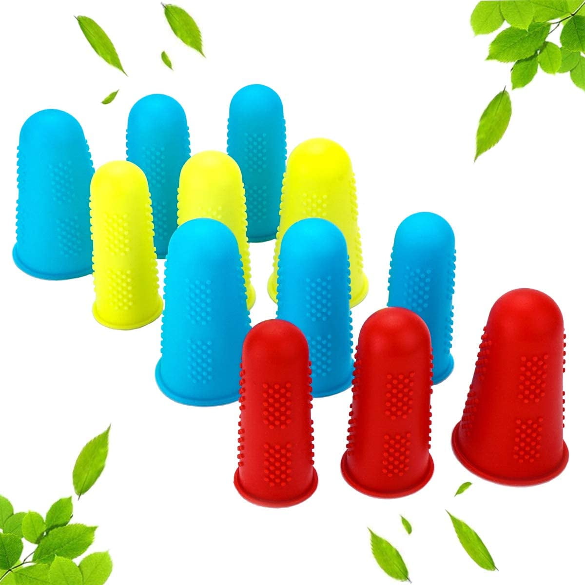 CM Cosmos 12 Pcs Silicone Finger Protectors Cover Caps Heat Resistant  Finger Guards Sleeve for Hot Glue Gun Wax Rosin Resin Honey Adhesives