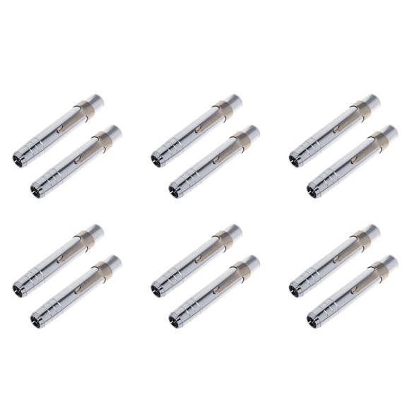 12 PCS Silver Aluminum Alloy Chalk Keeper Holder