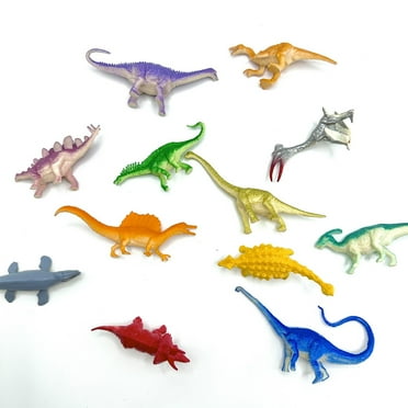12 PCS Small Dinosaur Toys, Mini Toy Dinosaurs Figure, Plastic Dinosaur Figurines, Mini Dinosaur Figure Toys, Realistic Plastic Dinosaur Set for Kids Children Toddler Learning Educational