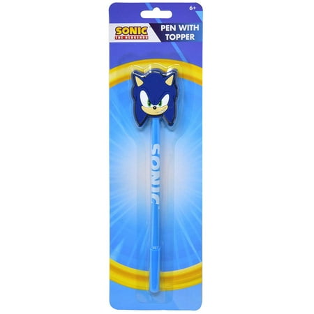 12 PCS Sonic Pen With Shaped Topper on Card Party Favors