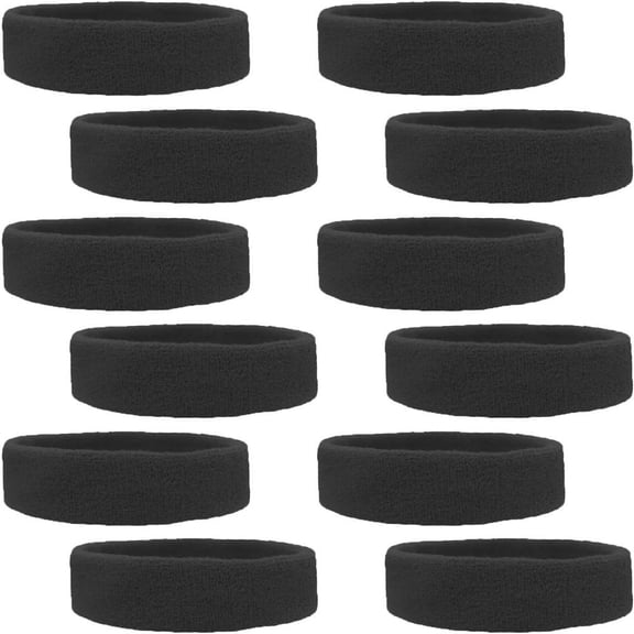 12 PCS Sports Basketball Headband Sweatband Head Sweat Band Brace Outdoor for Men Women Teens Doing Yoga Running Tennis