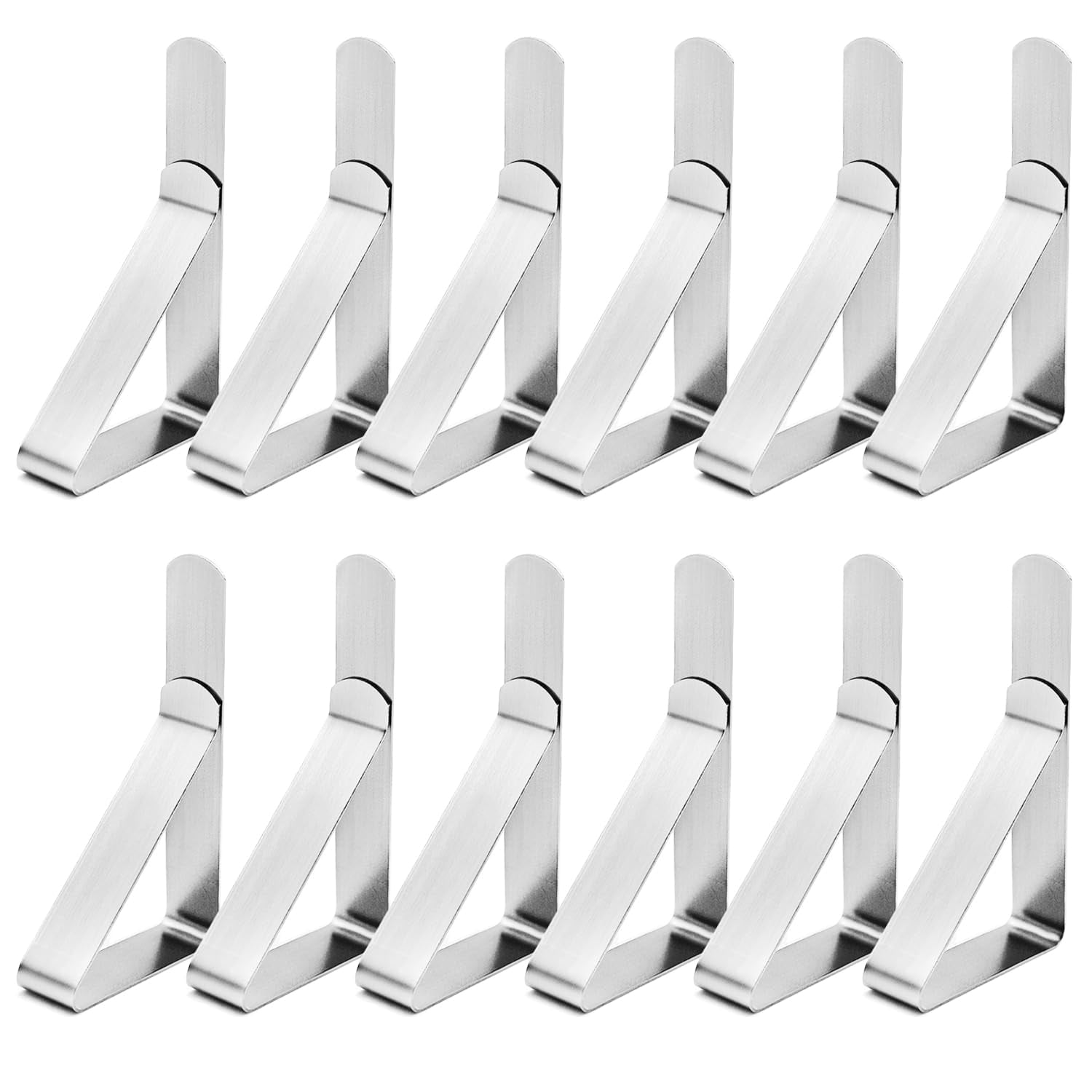 12 PCS Table Cloth Clips, Premium Stainless Steel Tablecloth Holders ...