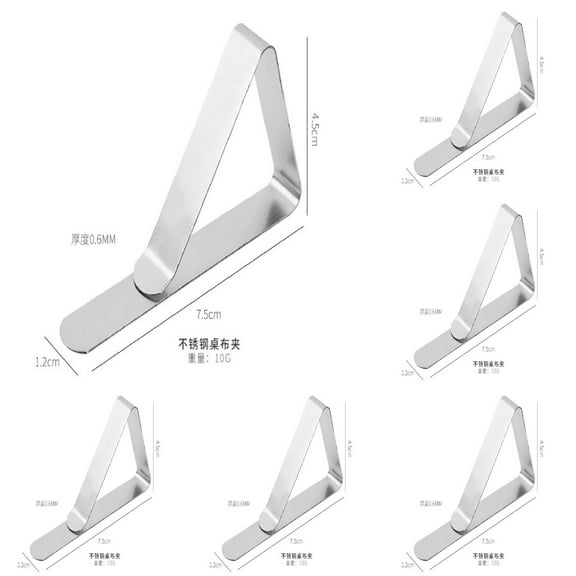 12 PCS Tablecloth Clips,Heavy Duty Picnic Table Clips,Reusable Metal Table Cloth Cover Clamps,Table Cloth Holders Ideal for Home Restaurant Picnics Marquees Weddings Graduation Party (Silver)