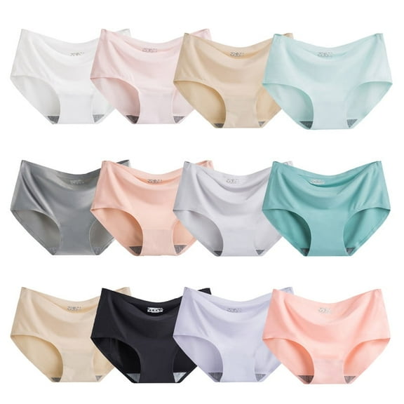 12 PCS Teen Girls Seamless Underwear Big Girl Fashion Comfortable Panties Size 15-16Years