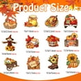 thumbnail image 1 of 12 PCS Thanksgiving Refrigerator Magnetic Stickers, Maple Leaves Pumpkin Autumn Holiday Decorations Accessories for Supplies Home Refrigerator Fridge Car Decorations Party Decor for Fall Thanksgiving, 1 of 9