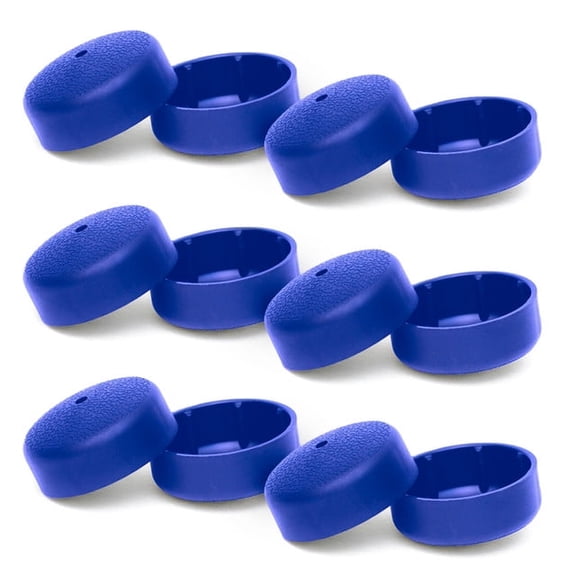 12 PCS Top Glides Walker Glide Covers for Rubber Walker Tips (sold separately) - 6 Pairs (Blue)