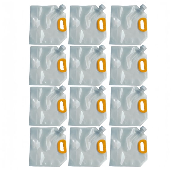 12 PCS Transparent Five Grain Tote Plastic Bag Portable Storage Container