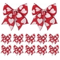 thumbnail image 1 of 12 PCS Valentine's Day Wreath Bows Red Love Heart Burlap Bows for Wreaths, Valentines Day Ribbon Bows Tree Topper Bow for Home Indoor Outdoor Decoration Wreath Ornament Supplies Red, 1 of 7
